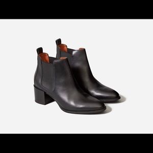 Everlane The Heel Boot Black Leather 7